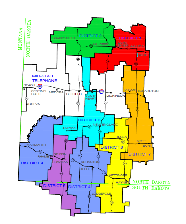 Consolidated Telcom Cooperative District Maps